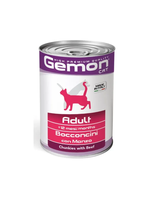 GEMON CAT BOCCONCINI 415G ADULT STERILISED MANZO
