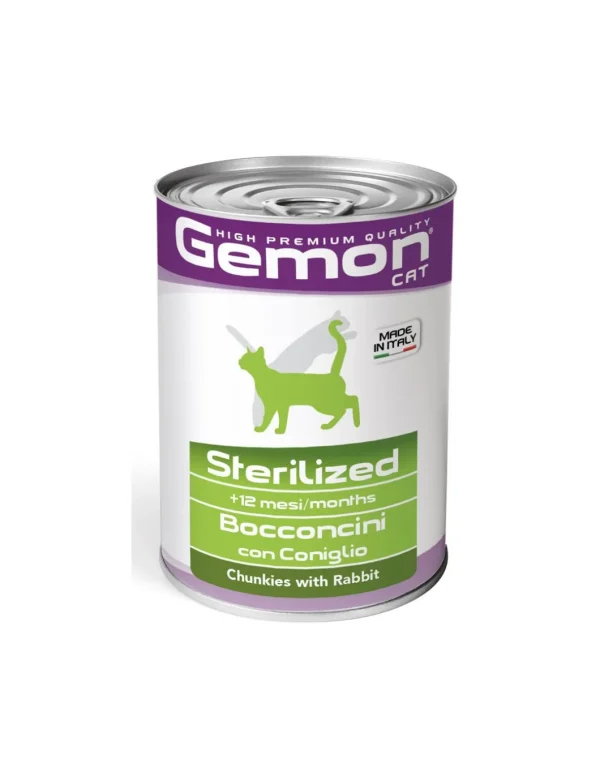 gemon cat bocconcini 415g coniglio sterilized