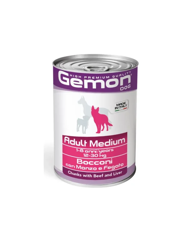 gemon dog bocconi 415gr medium manzo fegato