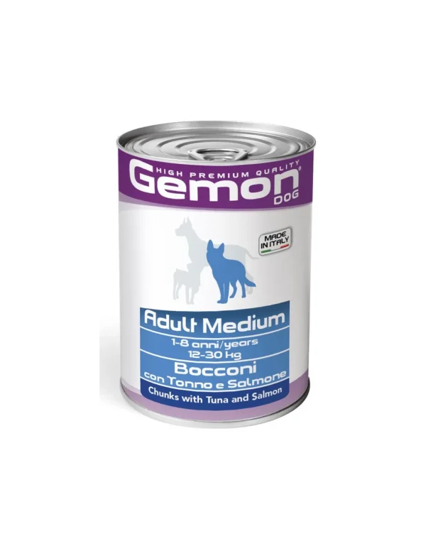 gemon dog bocconi 415gr medium tonno salmone