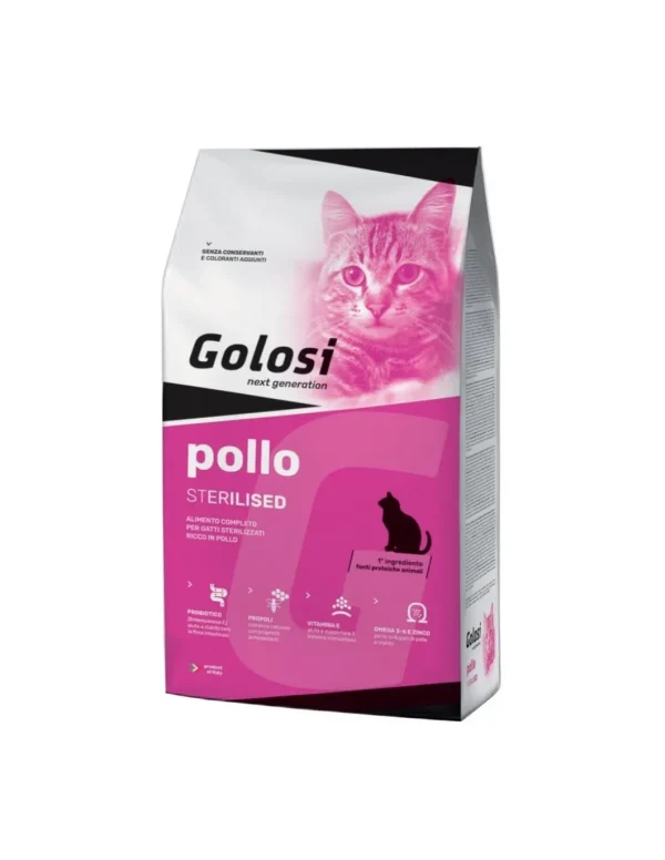 golosi cat 20kg sterilised pollo & riso zgd.32606 off zg