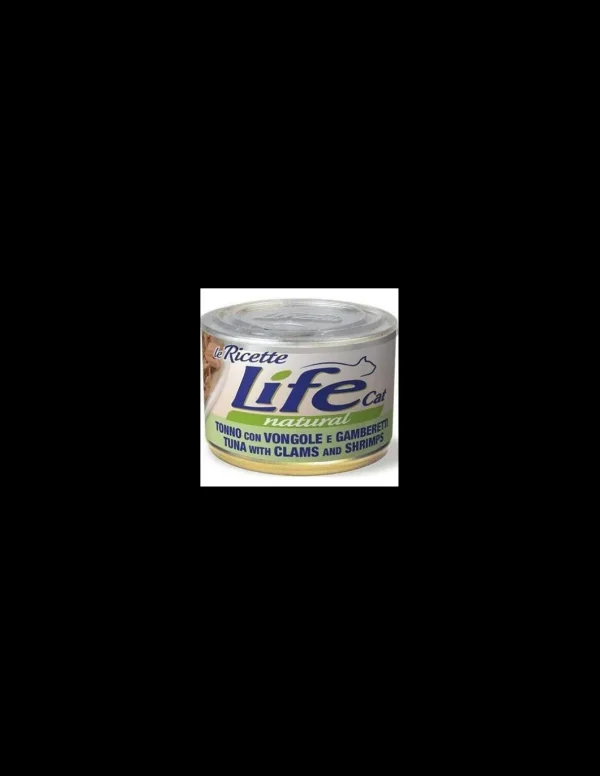 lifecat nat 150gr le ricette tonno, vongole e gamberetti 102471 off zg
