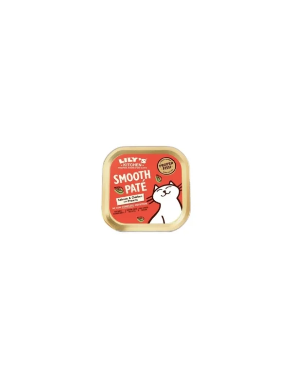 LILY'S KITCHEN CAT 85GR VASCHETTA SMOOTH PATE ADULT SALMONE POLLO E GAMBERETTI 12565857