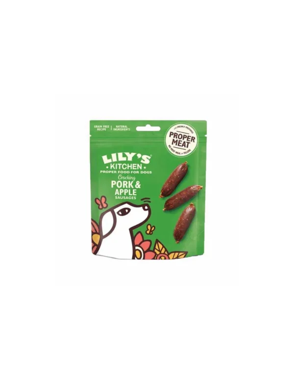LILY'S KITCHEN DOG 70GR SNACK ADULT CRACKING MAIALE&MELA SAUSAGES GRAIN FREE 12568106