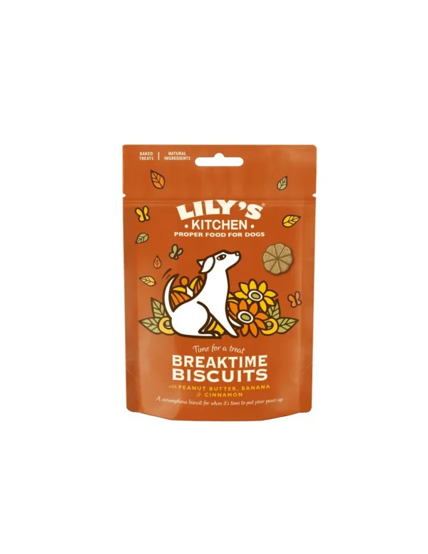 LILY'S KITCHEN DOG 80GR SNACK BREAKTIME BISCUITS CON BURRO DI ARACHIDI BANANA E ZENZERO 12570220