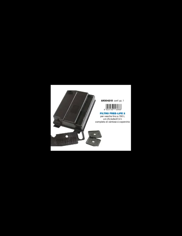 mant ah304215 filtro freelife 2 25,5x9x37,5 150lt