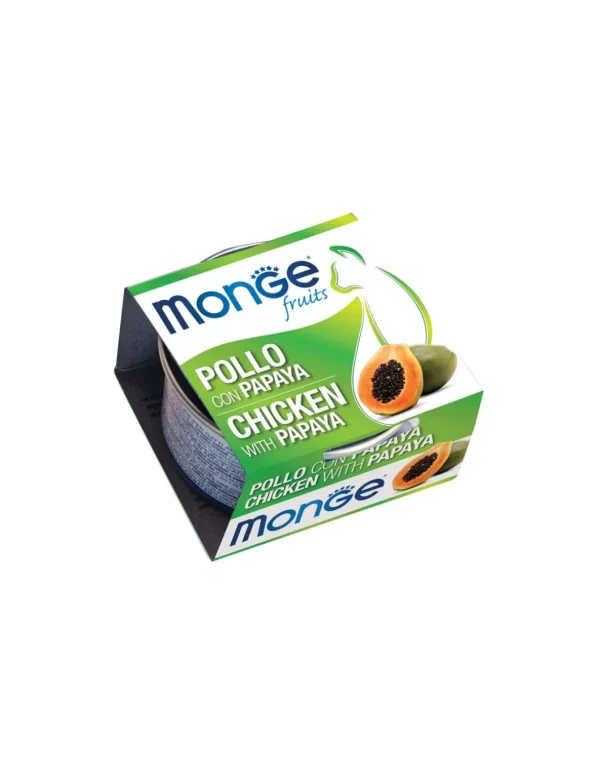 monge cat fruits 80gr pollo con papaya