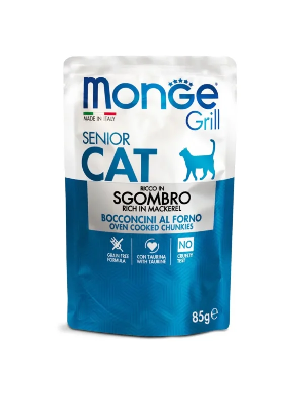 monge cat 85gr busta grill senior sgombro