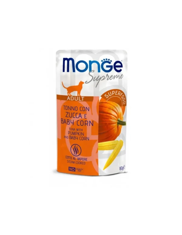 monge cat 80gr busta supreme tonno zucca baby corn