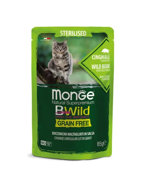 monge cat 85gr bwild sterilised cinghiale/ortaggi