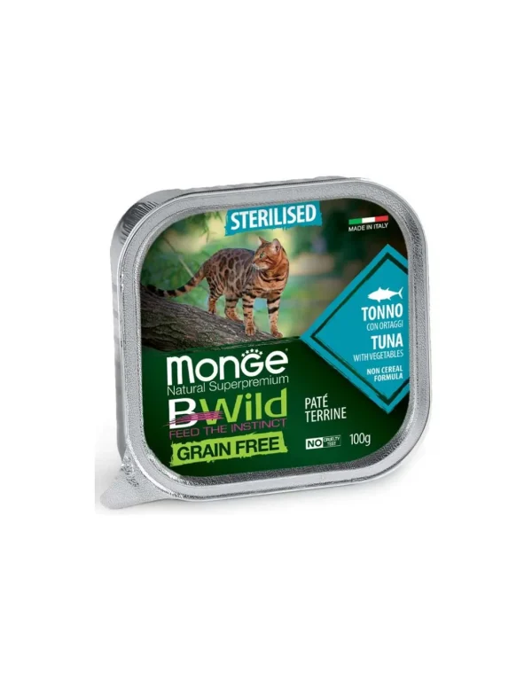 monge cat 100gr bwild sterilised tonno/ortaggi