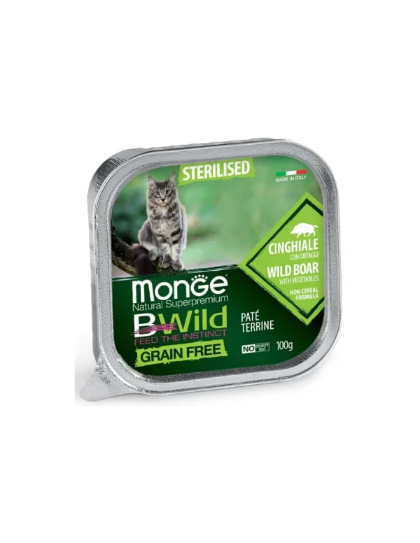 monge cat 100gr bwild sterilised cinghiale/ortaggi