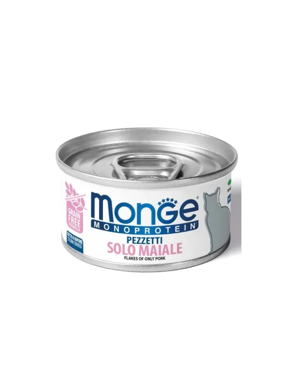 monge cat 80gr monoprotein pezzetti solo maiale