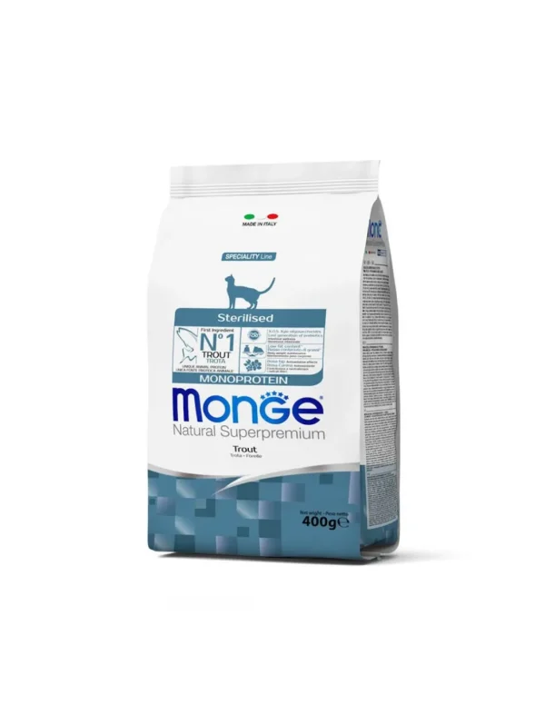 monge cat 400gr sterilised trota monoprotein