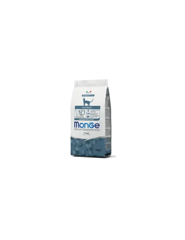 monge cat 1,5kg sterilised trota monoprotein
