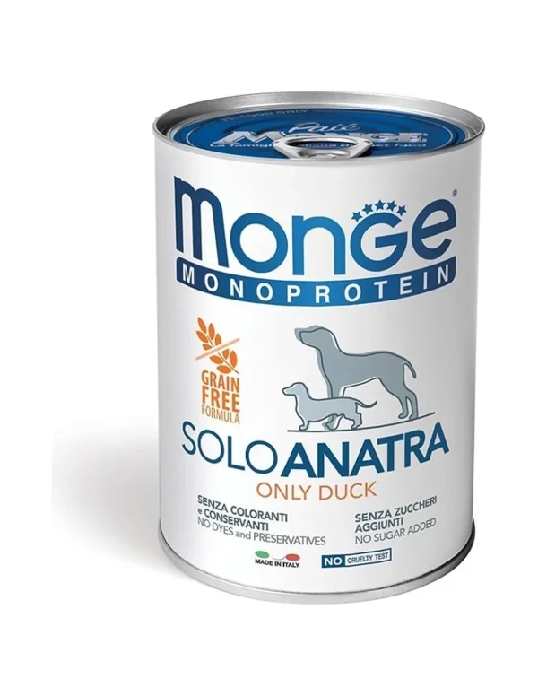 monge dog 400gr adult monoprotein solo anatra