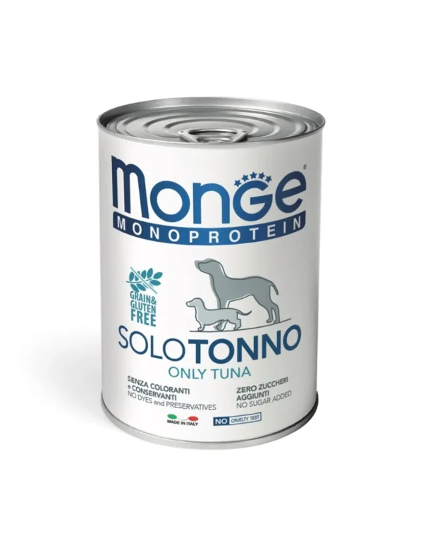 monge dog 400gr adult monoprotein solo tonno