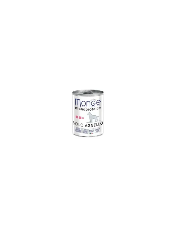 monge dog 400gr adult monoprotein solo agnello
