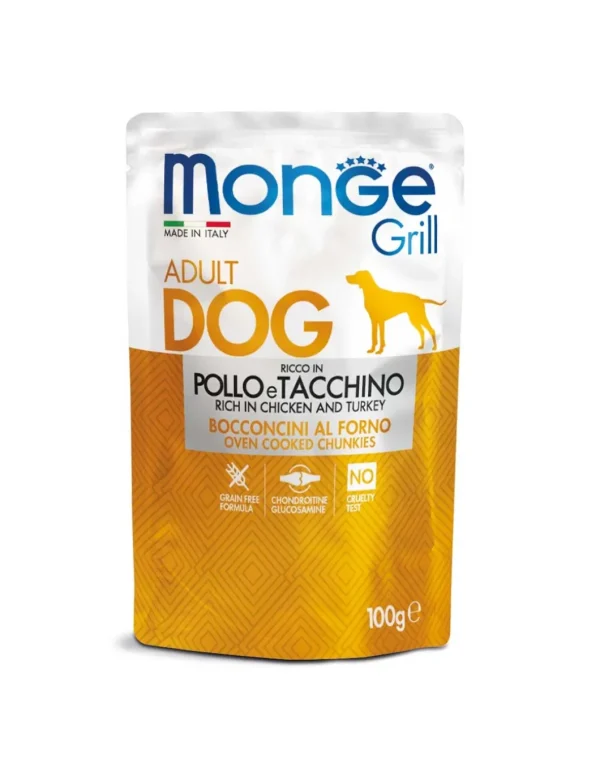 monge dog 100gr busta grill pollo e tacchino