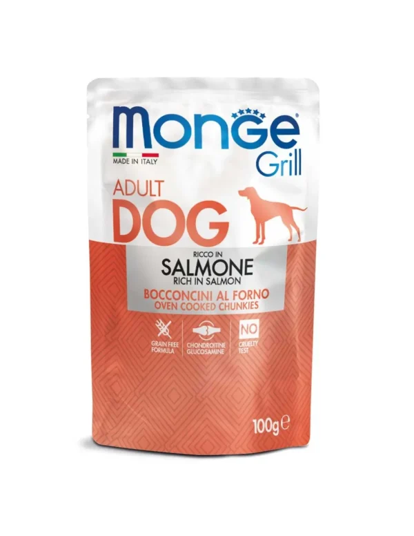 monge dog 100gr busta grill salmone