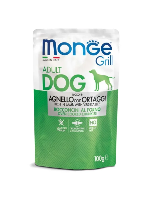 monge dog 100gr busta grill agnello verdure