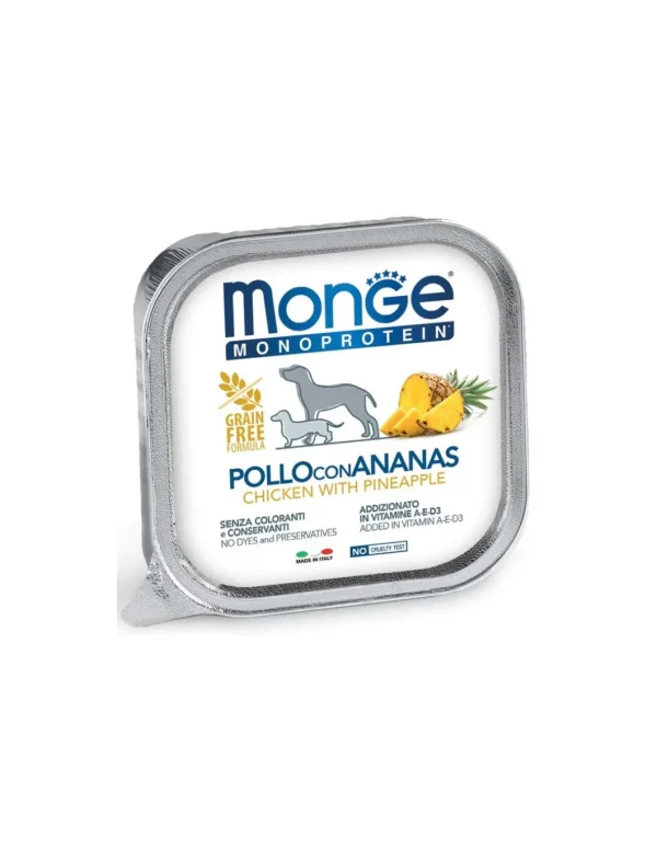 monge dog 150gr frutta monoprotein pollo e ananas