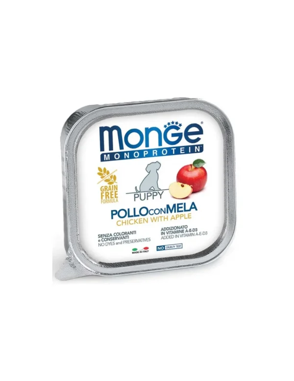monge dog 150gr junior frutta monoprotein pollo mela