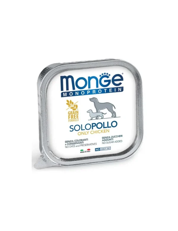 monge dog 150gr monoproteico 100% solo pollo