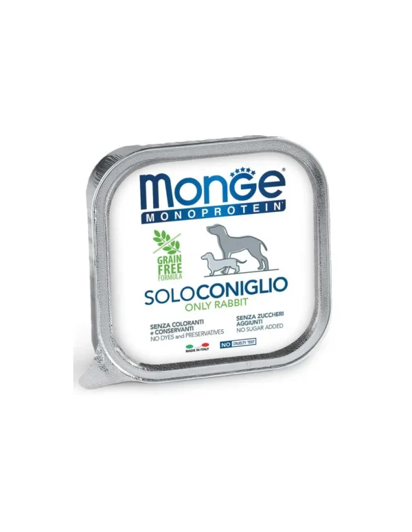 monge dog 150gr monoproteico 100% solo coniglio