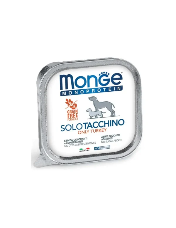 monge dog 150gr monoproteico 100% solo tacchino