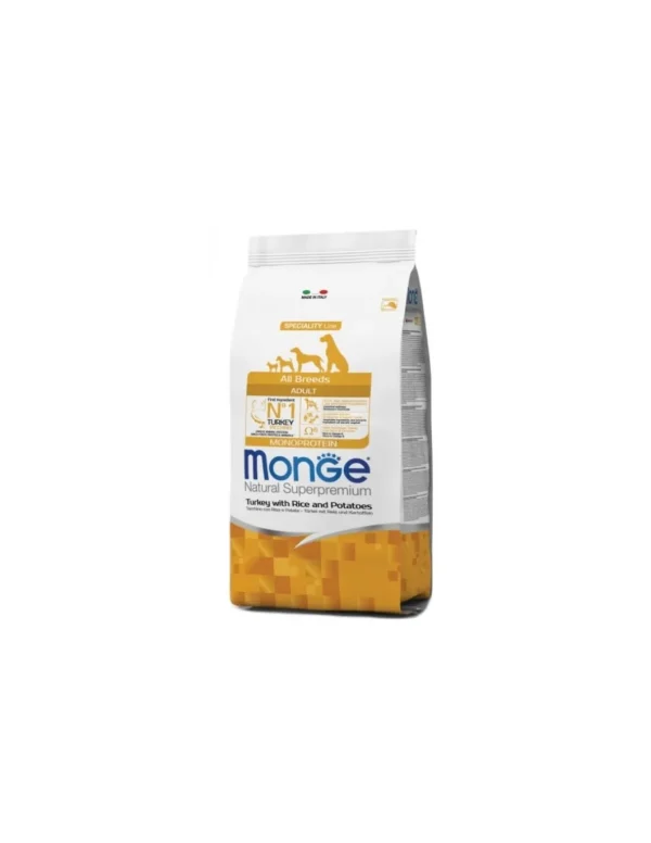 monge dog 2,5kg adult all breeds speciality line monoprotein tacchino riso patate