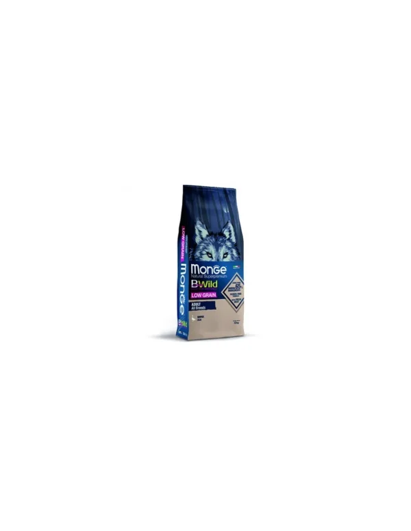 monge dog 12kg adult bwild low grain all breeds oca