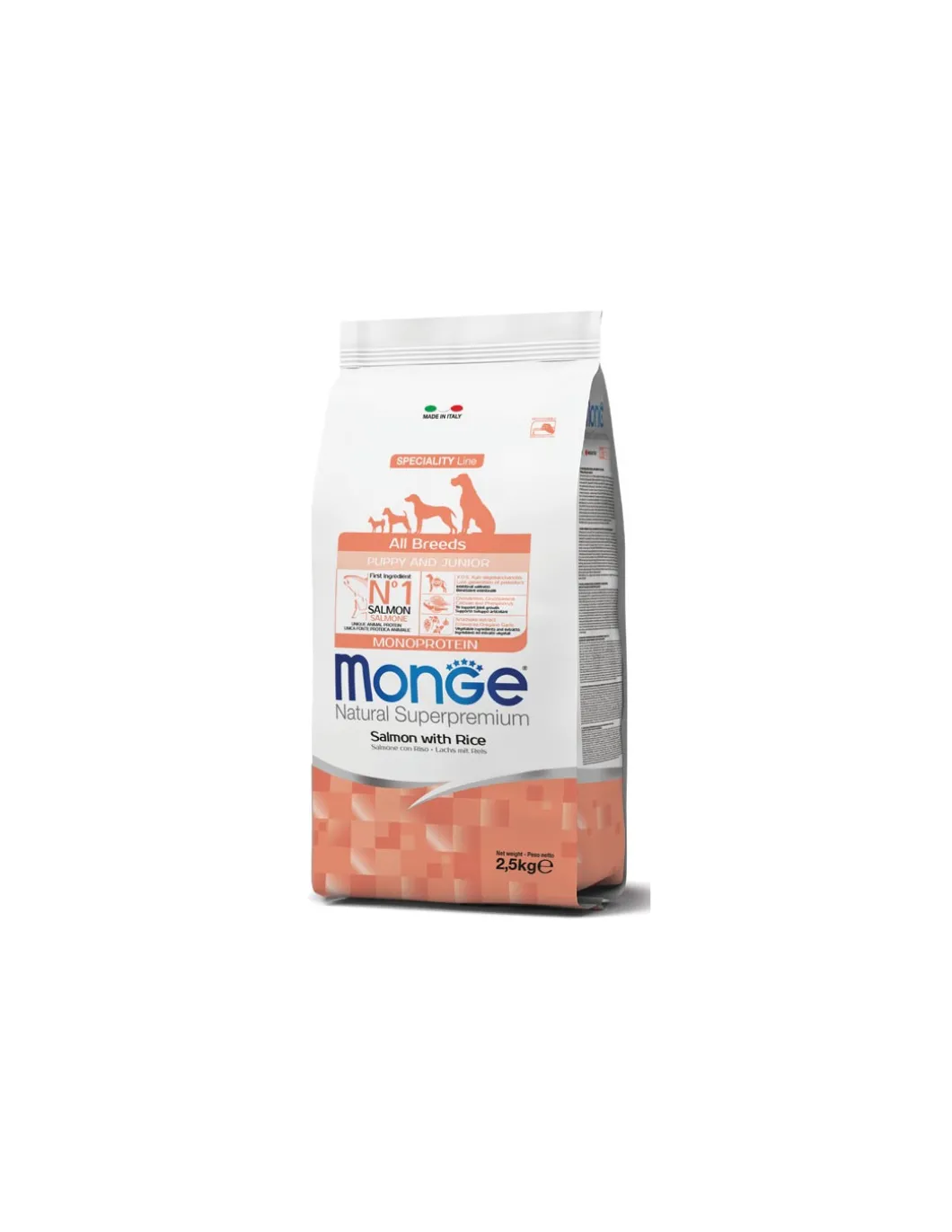monge_dog_kg_puppyampjuni_0-1.webp monge dog 2,5kg puppy&junior all breeds speciality line monoprotein salmone e riso
