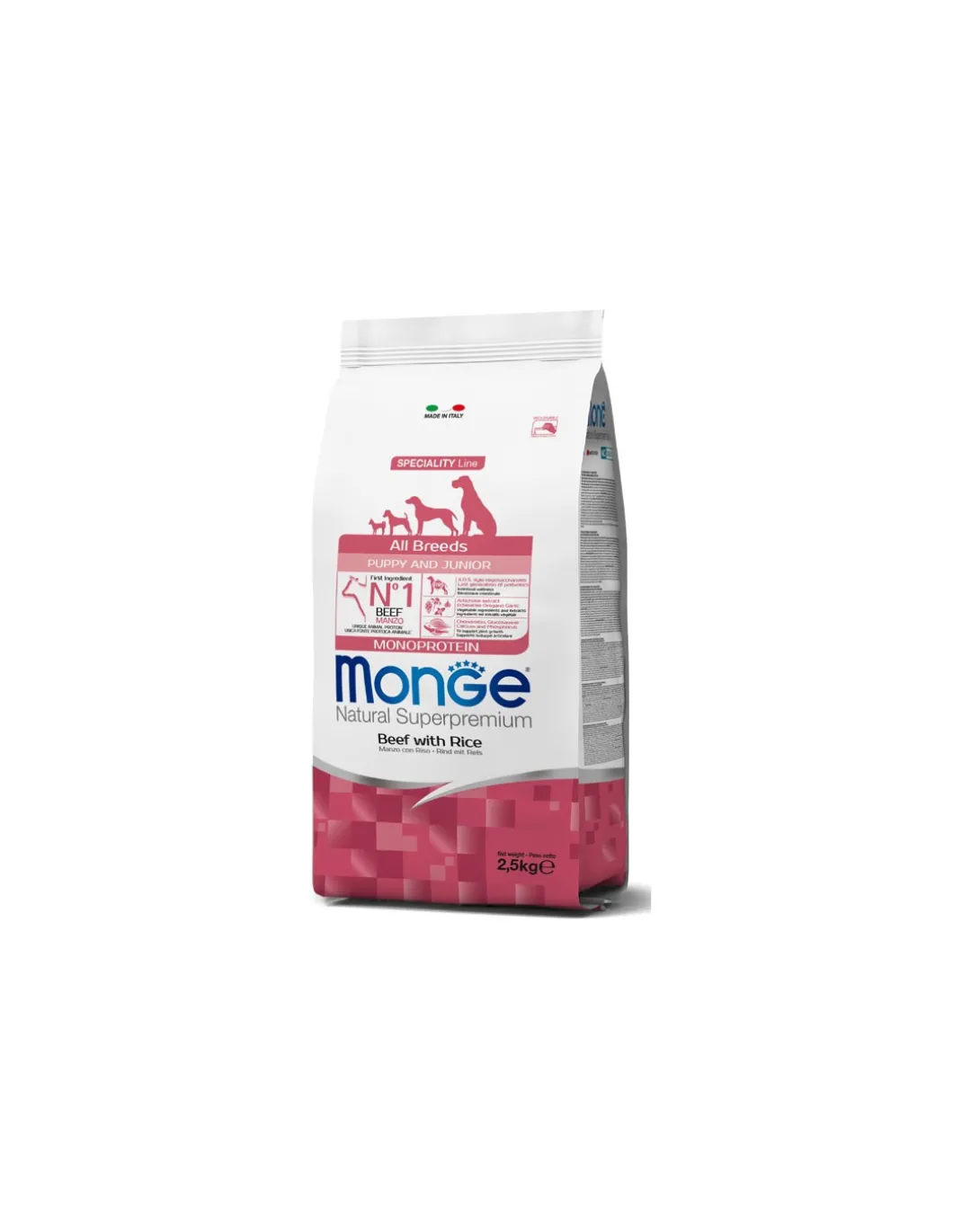monge_dog_kg_puppyampjuni_0-18.webp monge dog 2,5kg puppy&junior all breeds speciality line monoprotein manzo e riso