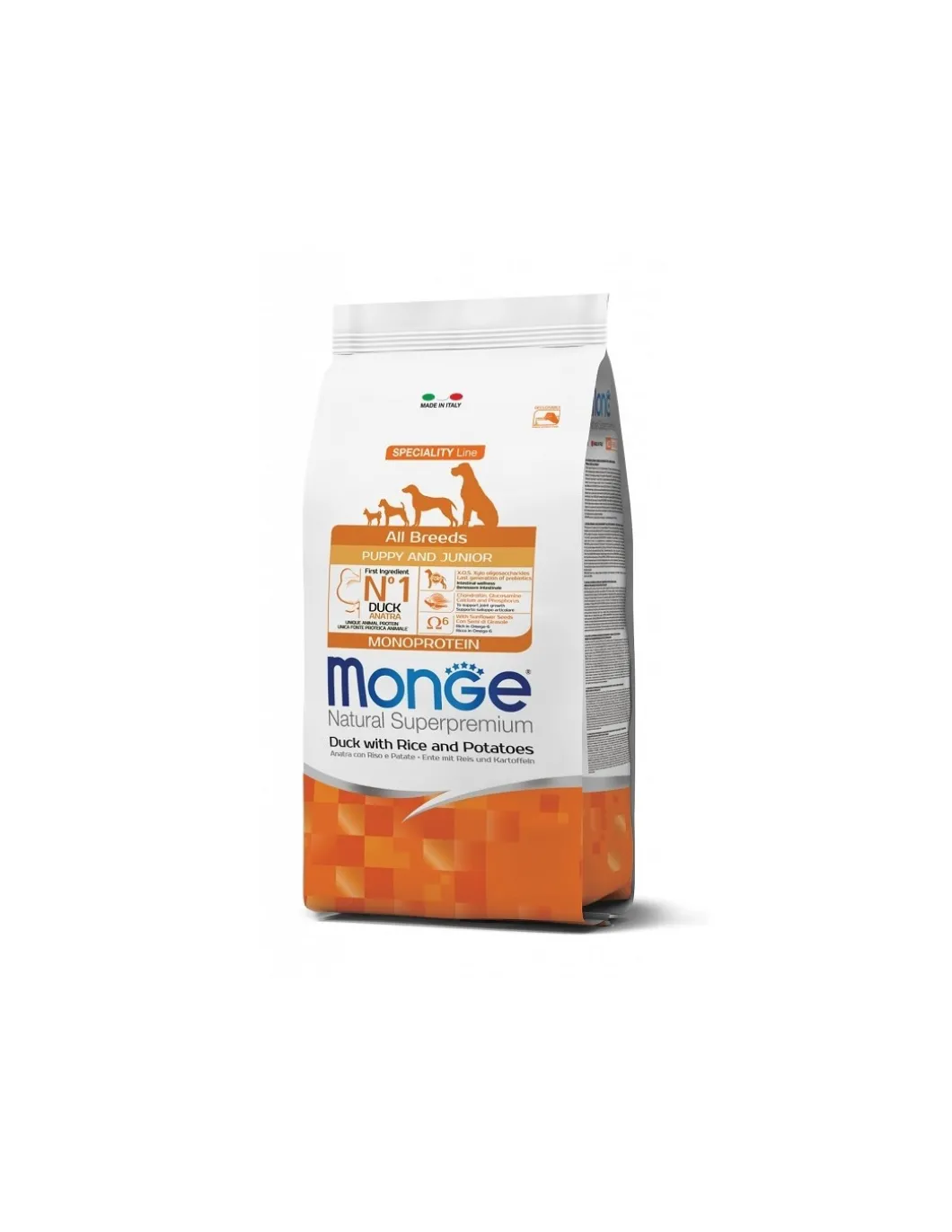 monge_dog_kg_puppyampjuni_0-3.webp monge dog 2,5kg puppy&junior all breeds speciality line monoprotein anatra riso e patate