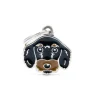 MY FAMILY MEDAGLIA BASSOTTO PELO LUNGO NERO MF71BLACK