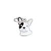 MY FAMILY MEDAGLIA BULLDOG FRANCESE BIANCO/NERO MF24WHITE