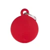 MY FAMILY MEDAGLIA CERCHIO GRANDE ROSSO BASIC ALLUMINIO MFB20