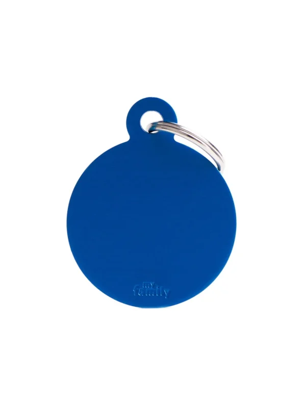 MY FAMILY MEDAGLIA CERCHIO GRANDE BLU BASIC ALLUMINIO MFB18