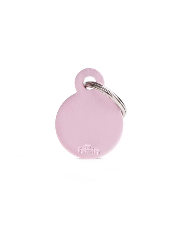 MY FAMILY MEDAGLIA CERCHIO PICCOLO ROSA BASIC ALLUMINIO MFB14