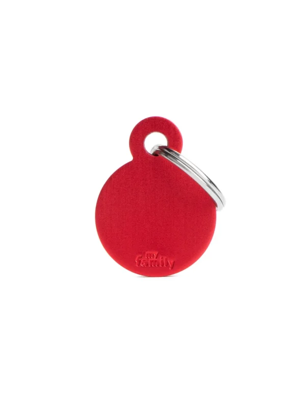 MY FAMILY MEDAGLIA CERCHIO PICCOLO ROSSO BASIC ALLUMINIO MFB15