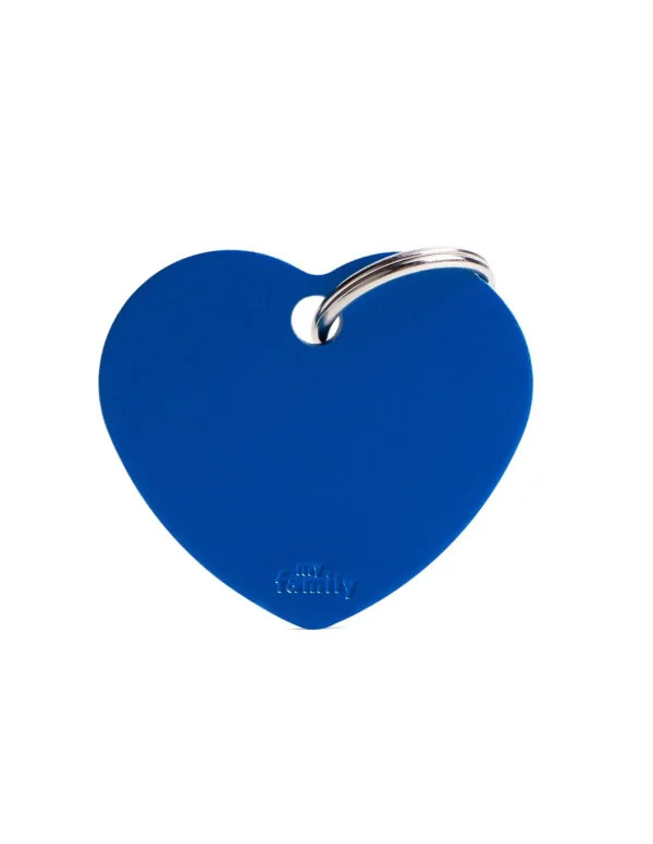MY FAMILY MEDAGLIA CUORE GRANDE BLU BASIC ALLUMINIO MFB28