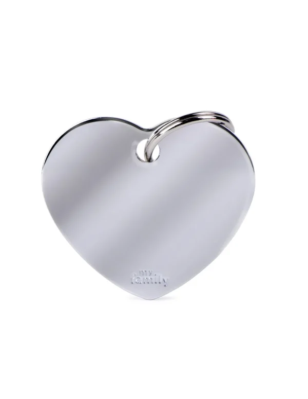 MY FAMILY MEDAGLIA CUORE GRANDE BASIC CHROME MFB26