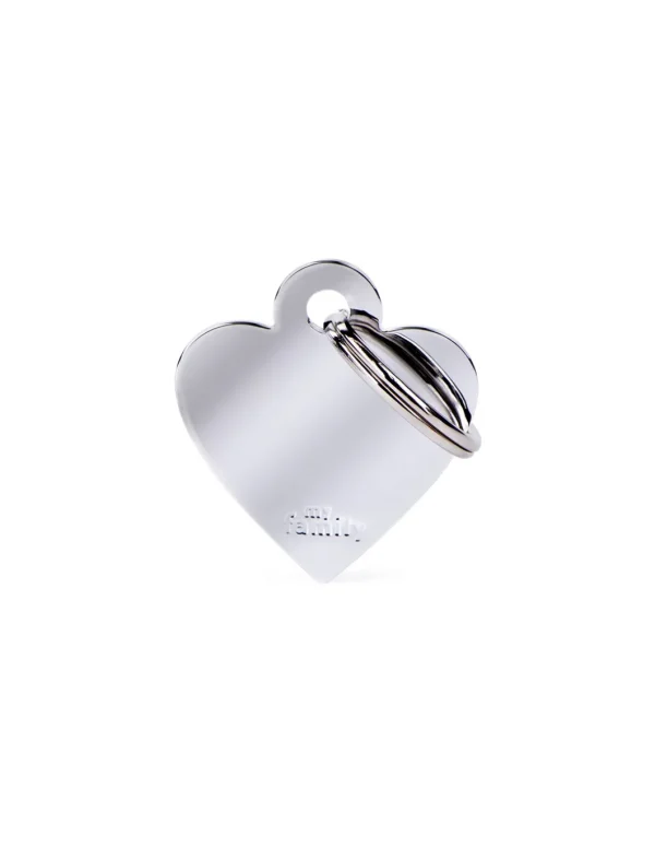 MY FAMILY MEDAGLIA CUORE PICCOLO BASIC CHROME MFB21