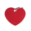 MY FAMILY MEDAGLIA CUORE GRANDE ROSSO BASIC ALLUMINIO MFB30