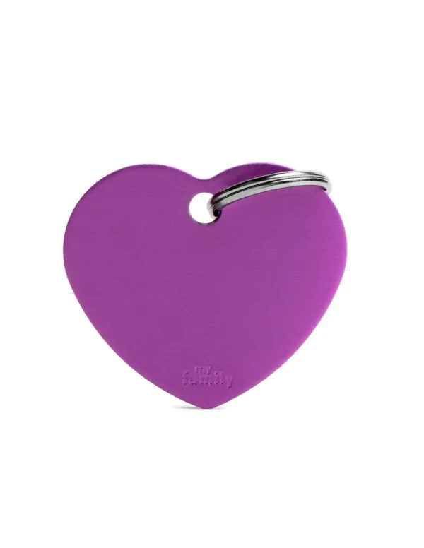 MY FAMILY MEDAGLIA CUORE GRANDE VIOLA BASIC ALLUMINIO MFB66
