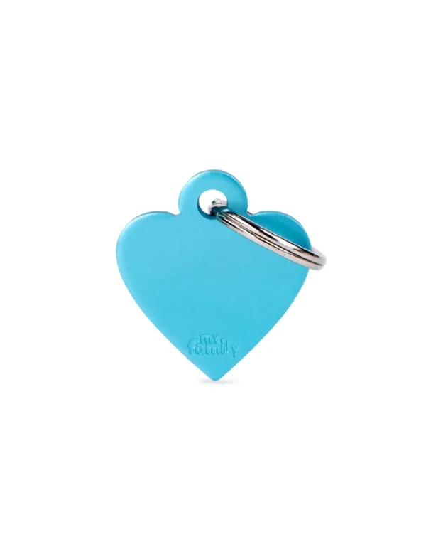 MY FAMILY MEDAGLIA CUORE PICCOLO AZZURRO BASIC ALLUMINIO MFB70