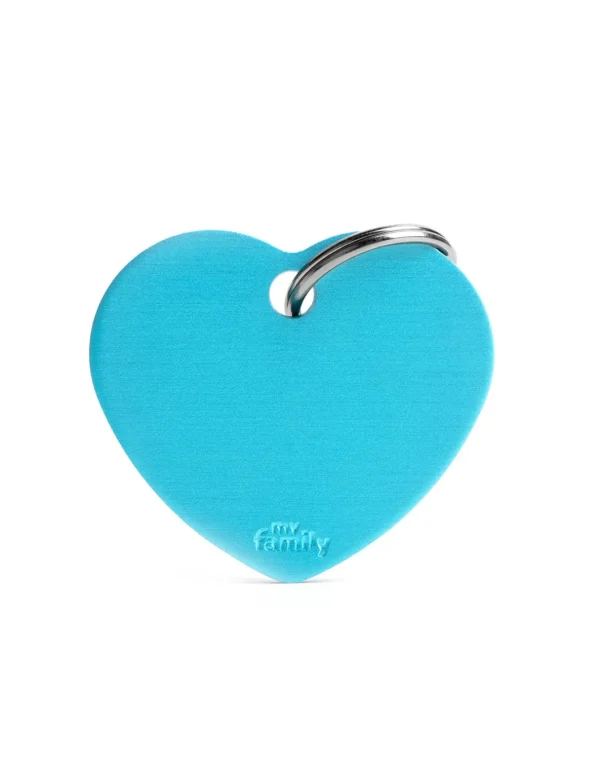 MY FAMILY MEDAGLIA CUORE GRANDE AZZURRO BASIC ALLUMINIO MFB65
