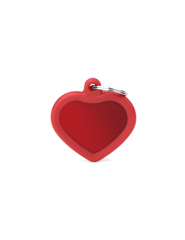 MY FAMILY MEDAGLIA CUORE ALLUMINIO ROSSO CON GOMMA HUSHTAG HTA02RED