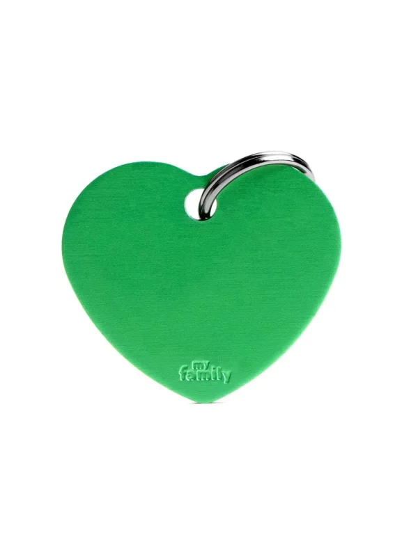 MY FAMILY MEDAGLIA CUORE GRANDE VERDE BASIC ALLUMINIO MFB42